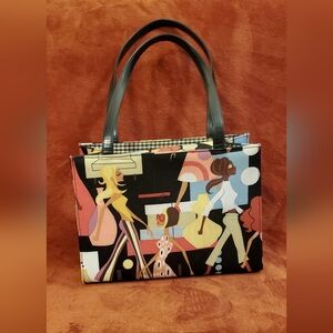 Multicolor Unique Canvas Bag with Fashionable Diverse Women